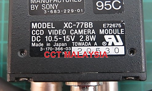 SONY XC-77BB CCD camera — TEL ASML / NIKON part XC-77BB