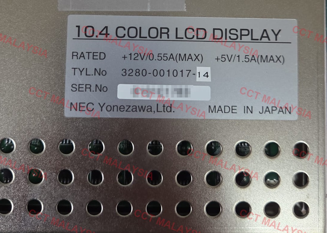 P8 / P8XL / P12 monitor — NEC 10.4" Color LCD display — TEL P8 / P8XL / P12 wafer prober part 3280-001017-14