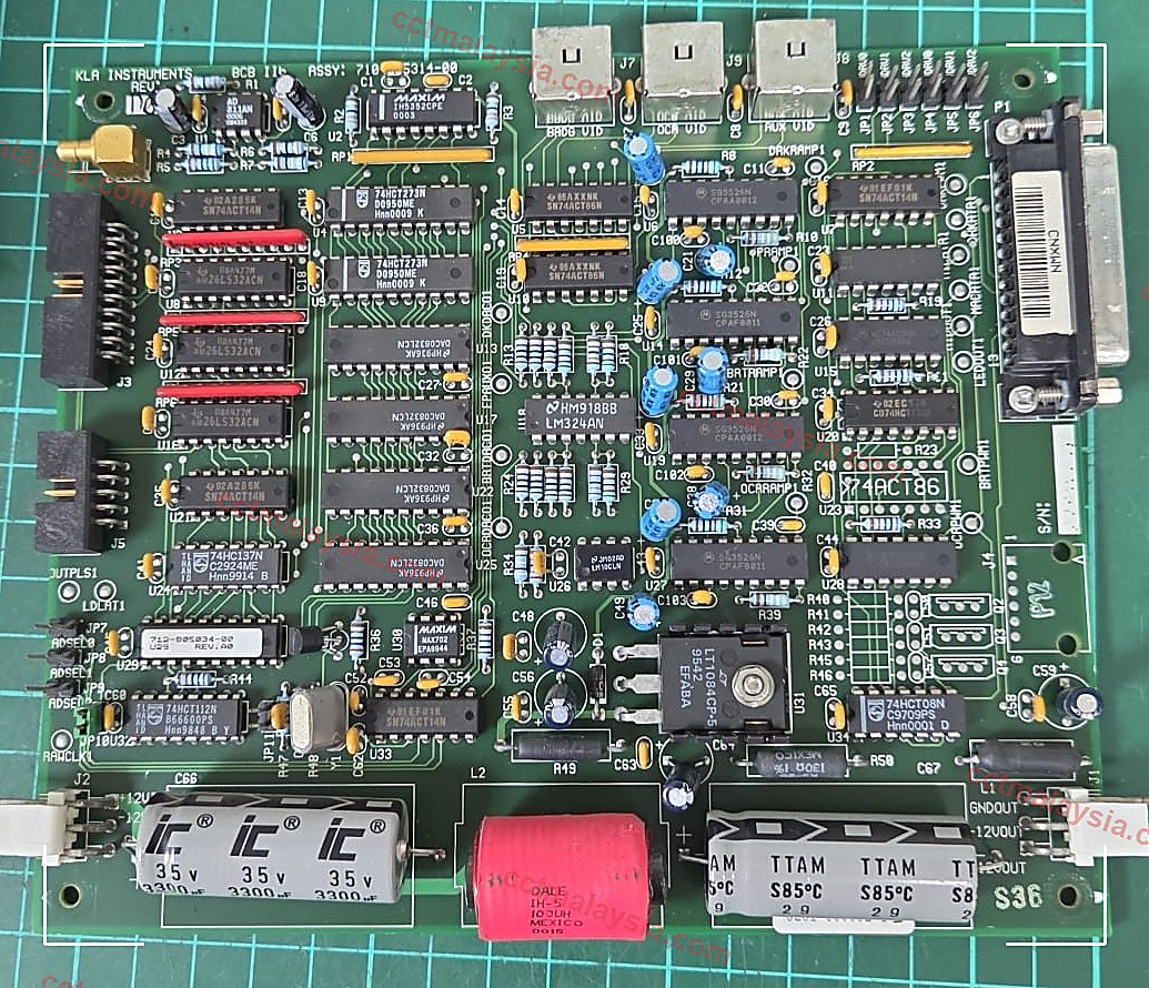 Illumination & video control board — KLA BCB IIb — Tokyo Electron (TEL) P8 / P8XL / P12 wafer prober part 3281-000052-11